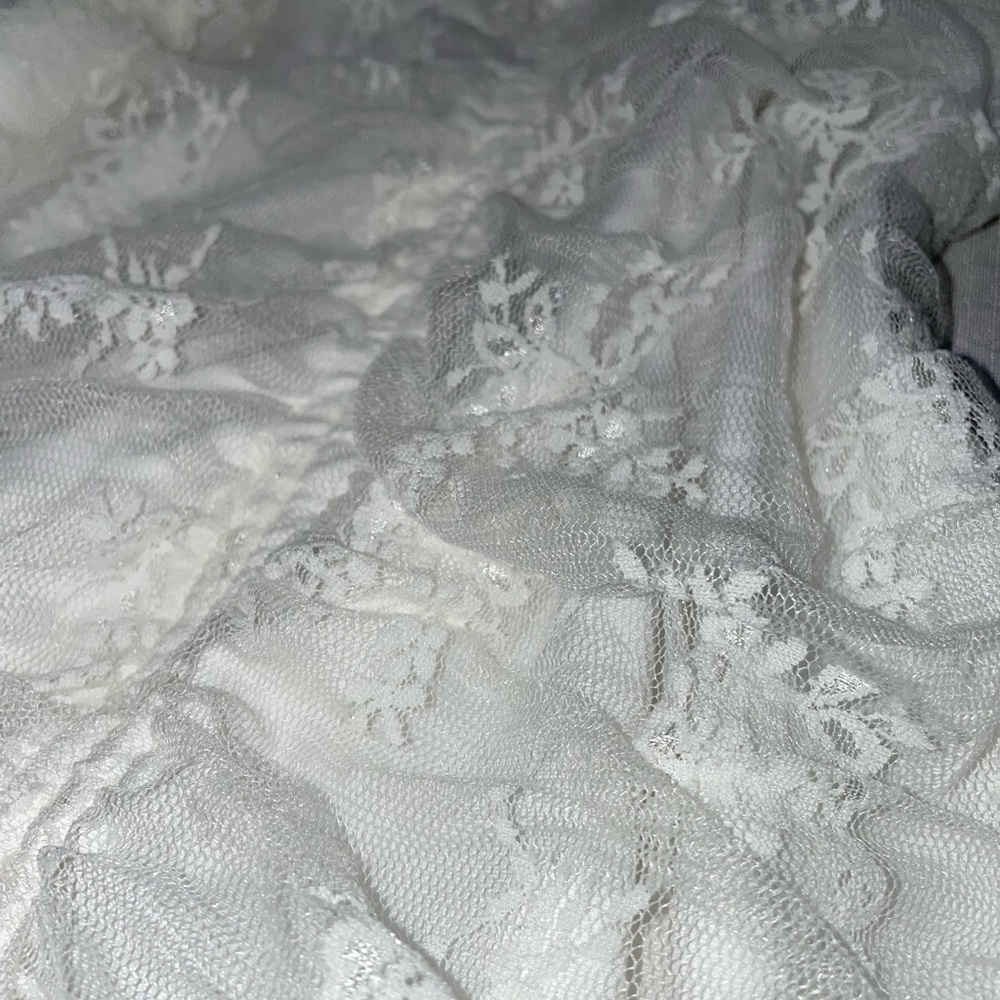 Windsor Ivory Lace Ruched Mini Dress - Picture 2 of 5